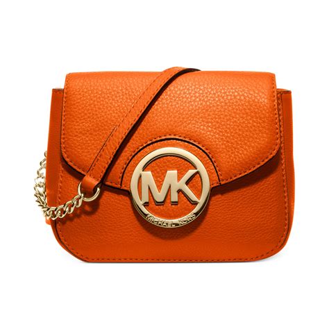 michael kors orange crossbody.